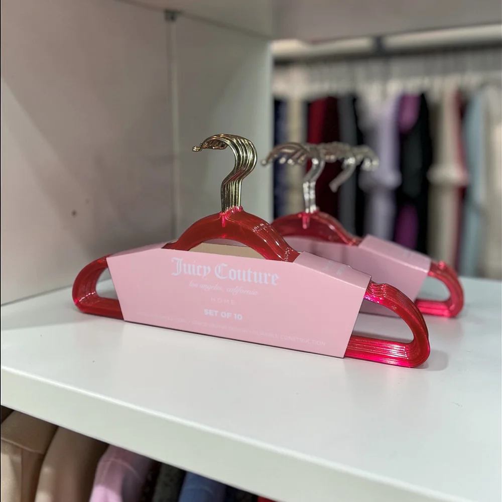 Juicy Couture Pink and Gold Hangers - Set Of 10